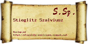 Stieglitz Szalviusz névjegykártya